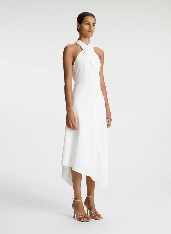 ALC Dresses Quinn Linen Halter Dress Cream 8211 Women