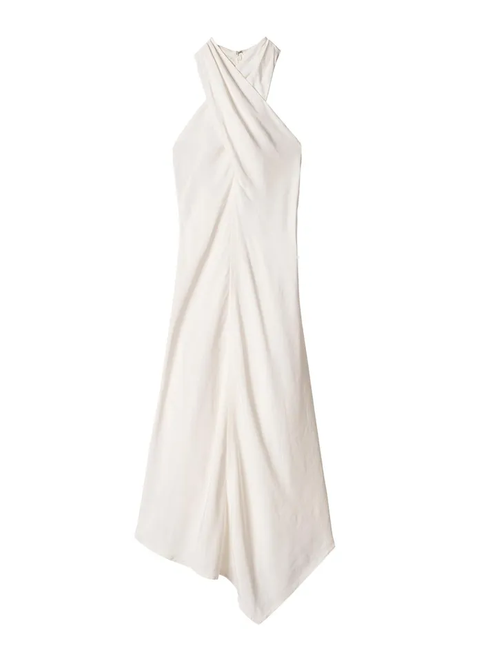ALC Dresses Quinn Linen Halter Dress Cream 8211 Women
