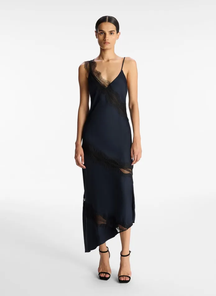 ALC Dresses Soleil Lace Midi Dress Dark Sapphireblack 8211 Women