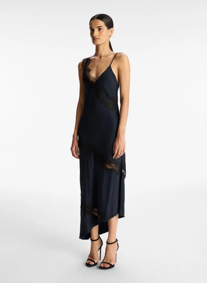 ALC Dresses Soleil Lace Midi Dress Dark Sapphireblack 8211 Women