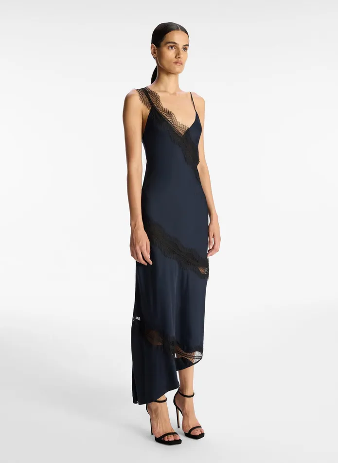 ALC Dresses Soleil Lace Midi Dress Dark Sapphireblack 8211 Women