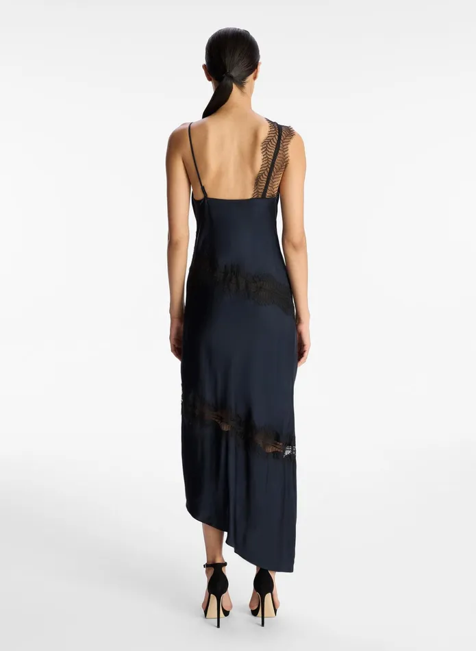ALC Dresses Soleil Lace Midi Dress Dark Sapphireblack 8211 Women