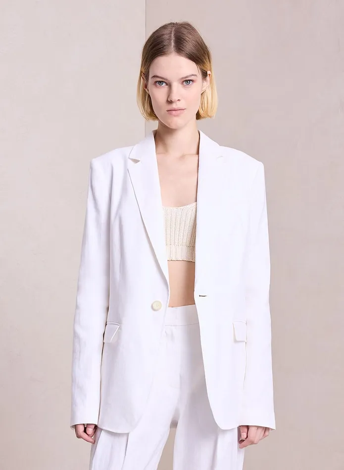 ALC Jackets and Coats Donovan Linen Jacket Ecru 8211 Women