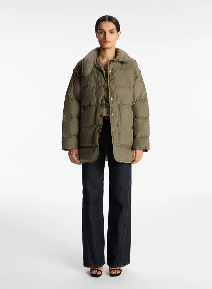 ALC Jackets and Coats Huxley Quilted Convertible Jacket Olive 8211 Women