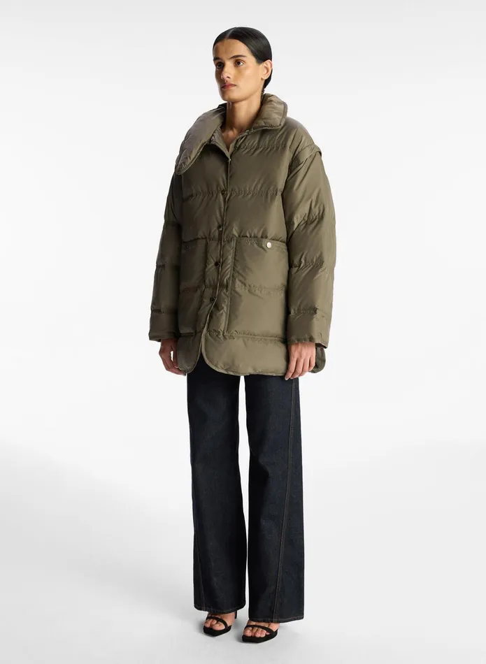 ALC Jackets and Coats Huxley Quilted Convertible Jacket Olive 8211 Women