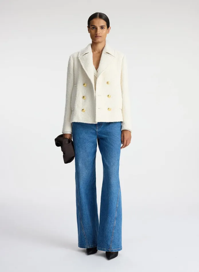 ALC Jackets and Coats Kensington Tweed Jacket Cream 8211 Women