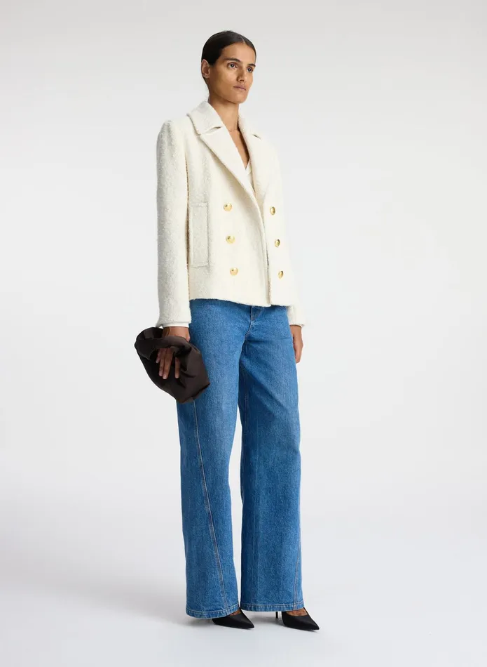 ALC Jackets and Coats Kensington Tweed Jacket Cream 8211 Women