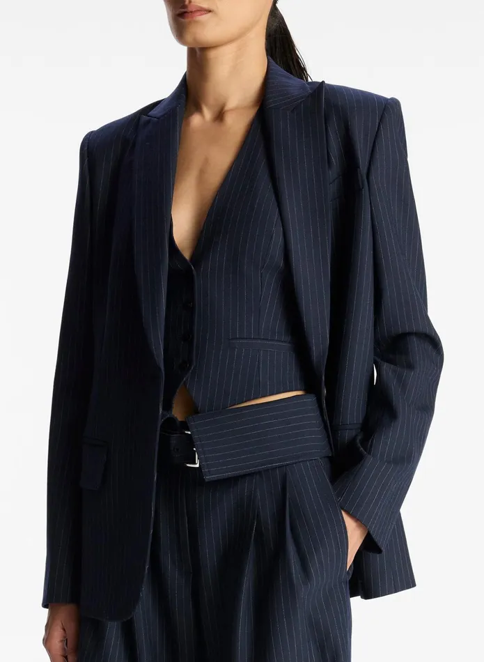 ALC Jackets and Coats Mavis Ii Pinstripe Jacket Navy 8211 Women