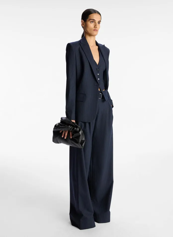 ALC Jackets and Coats Mavis Ii Pinstripe Jacket Navy 8211 Women