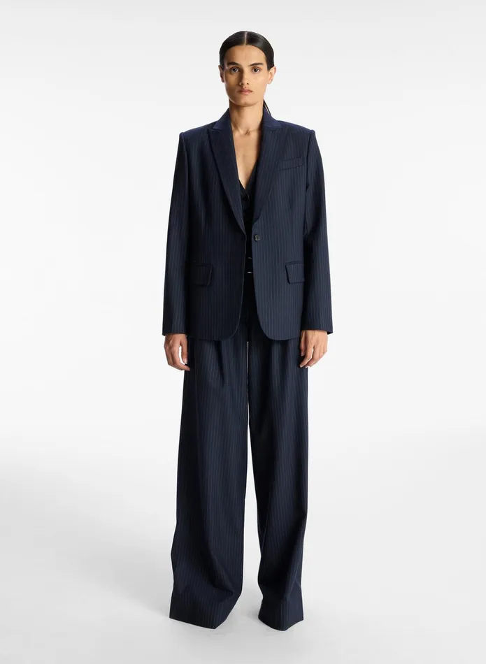 ALC Jackets and Coats Mavis Ii Pinstripe Jacket Navy 8211 Women