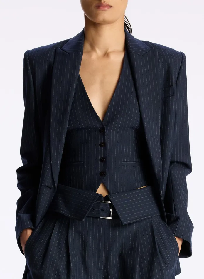ALC Jackets and Coats Mavis Ii Pinstripe Jacket Navy 8211 Women