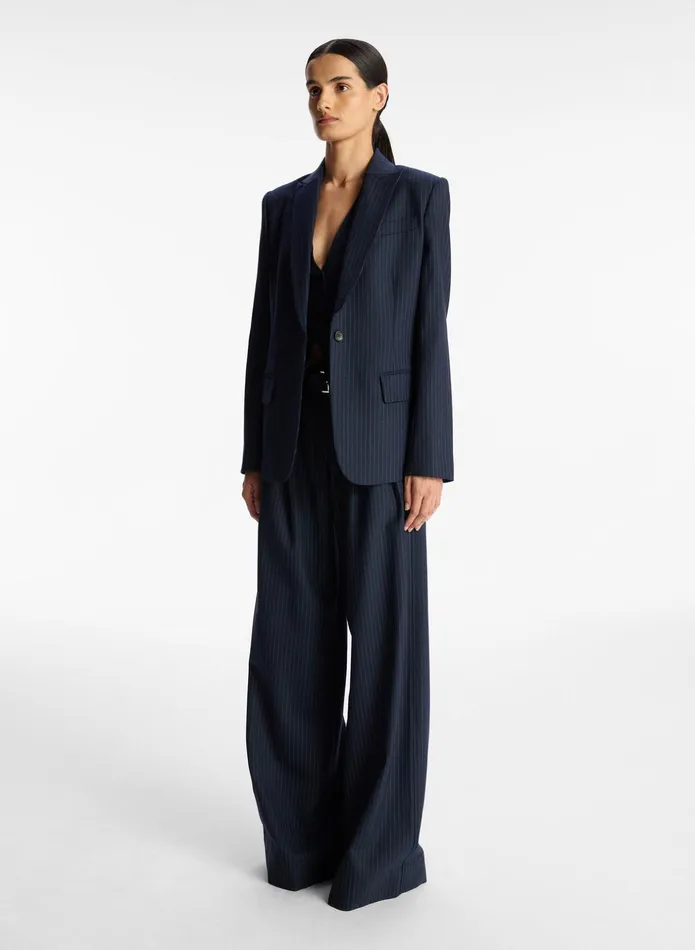 ALC Jackets and Coats Mavis Ii Pinstripe Jacket Navy 8211 Women
