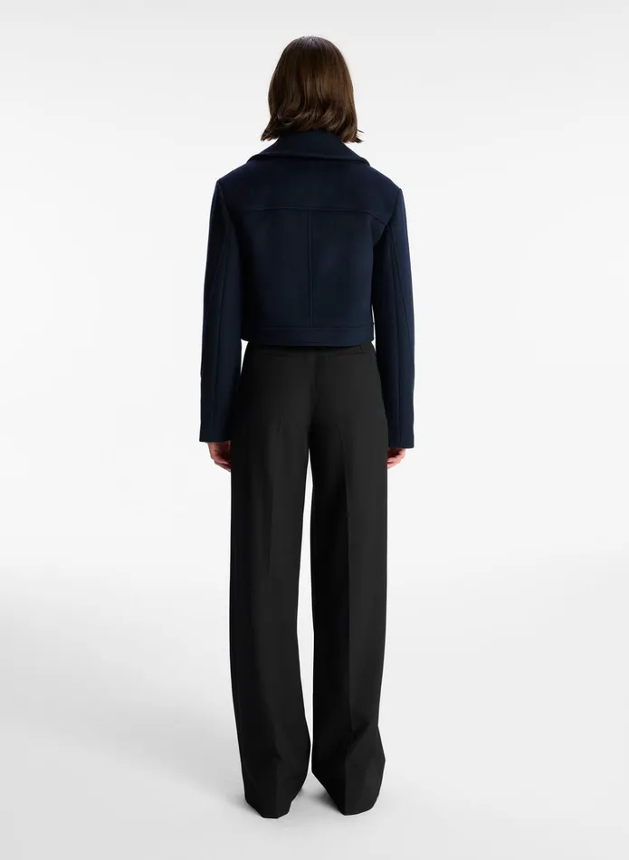 ALC Jackets and Coats Oxford Cropped Wool Jacket Navy 8211 Women