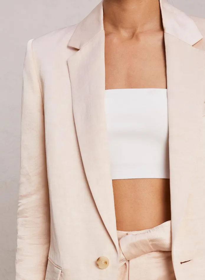 ALC Jackets and Coats Ridley Linen Shine Jacket Light Buff 8211 Women