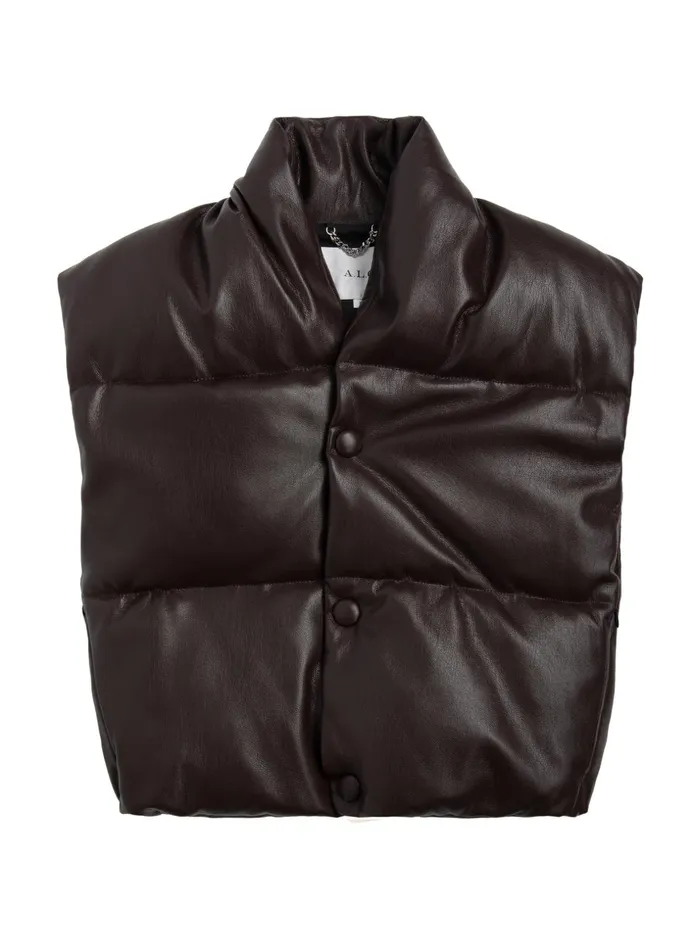 ALC Jackets and Coats Willow Vegan Leather Vest Chocolate Plum 8211 Women