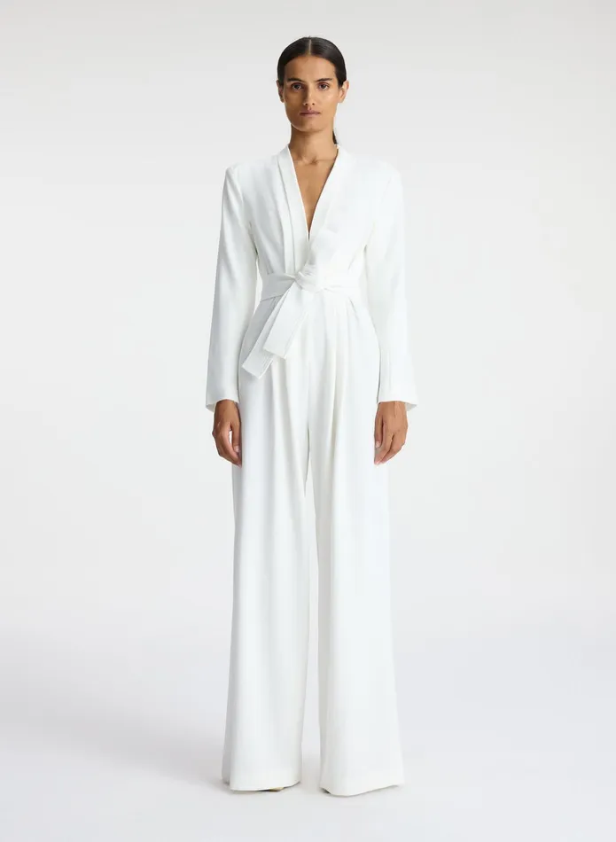 ALC Jumpsuits Kieran Ii WideLeg Jumpsuit White 8211 Women