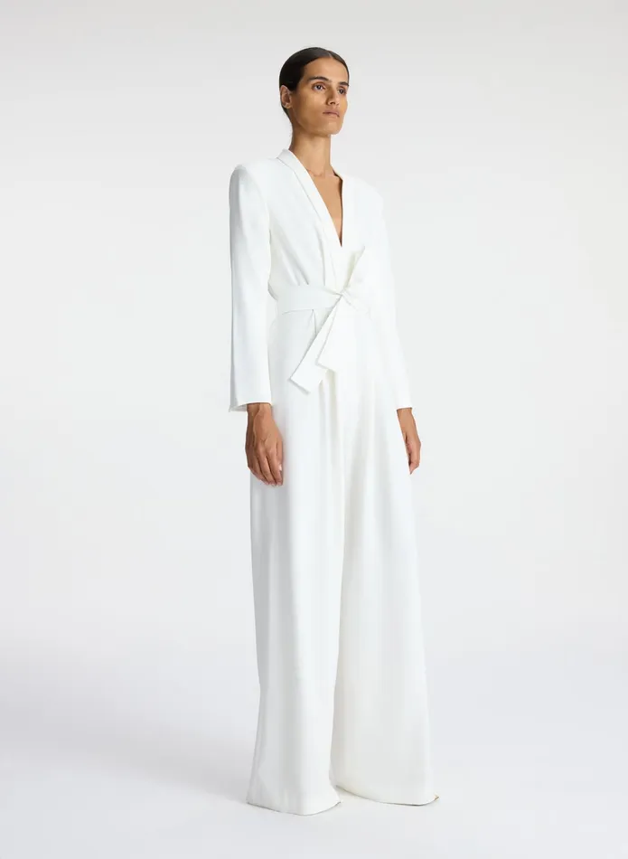 ALC Jumpsuits Kieran Ii WideLeg Jumpsuit White 8211 Women