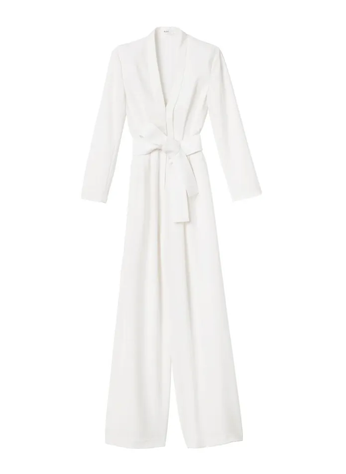 ALC Jumpsuits Kieran Ii WideLeg Jumpsuit White 8211 Women
