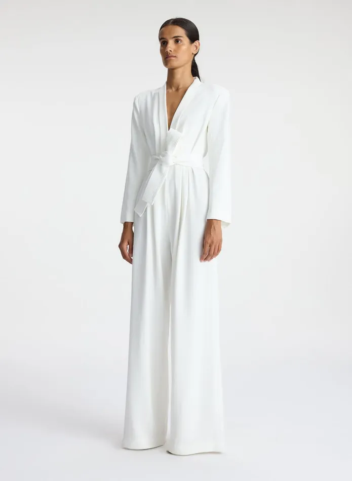 ALC Jumpsuits Kieran Ii WideLeg Jumpsuit White 8211 Women