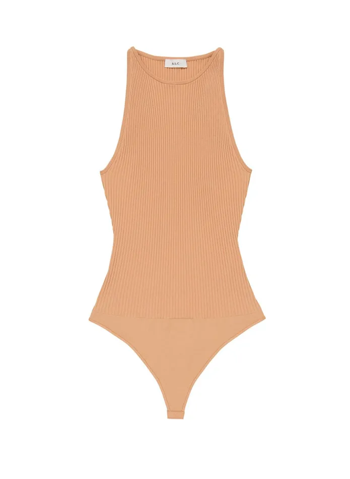 ALC Knitwear Ashley Rib Knit Bodysuit Biscotti 8211 Women