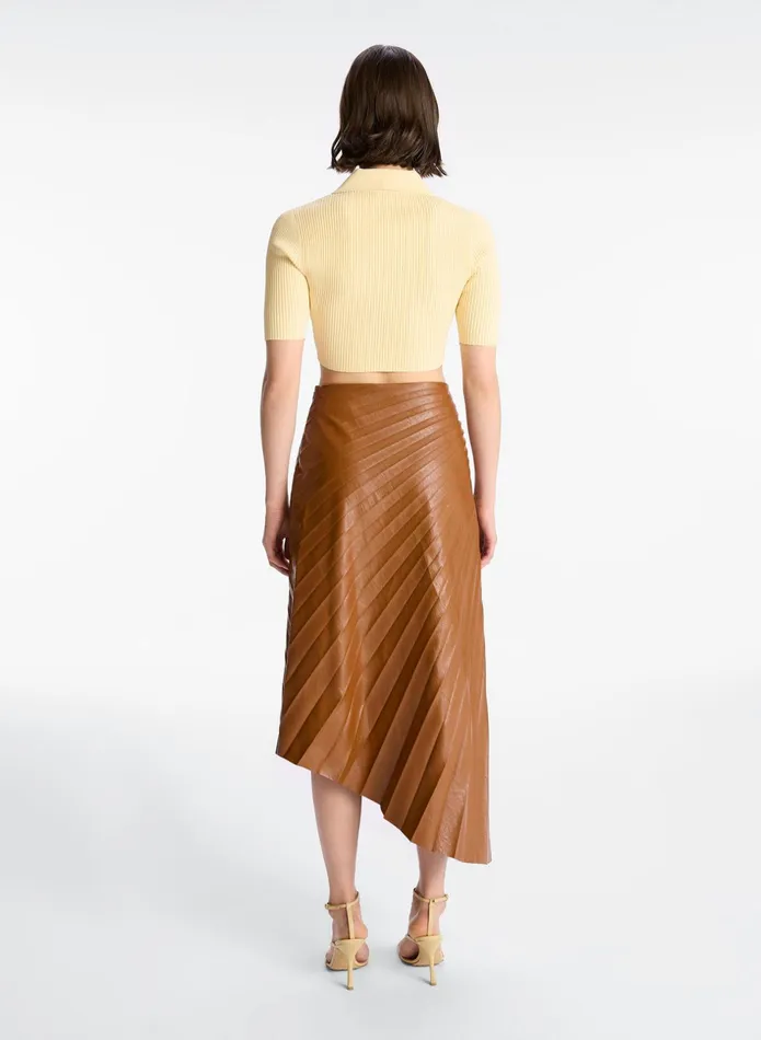 ALC Knitwear Cropped Atlas Rib Knit Top Scone 8211 Women
