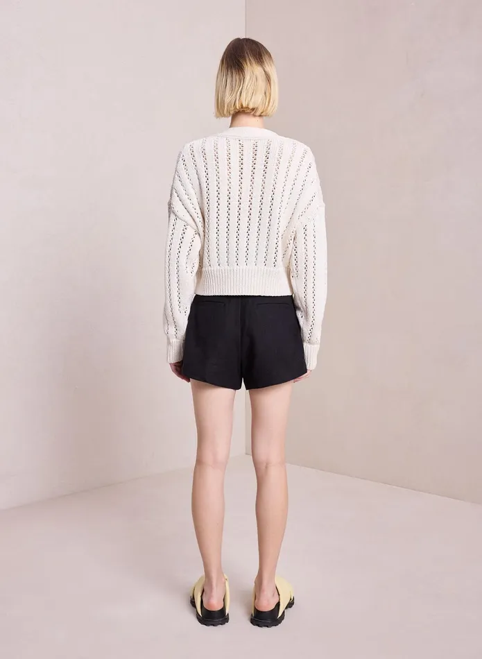 ALC Knitwear Drew Cotton Knit Cardigan Ecru 8211 Women
