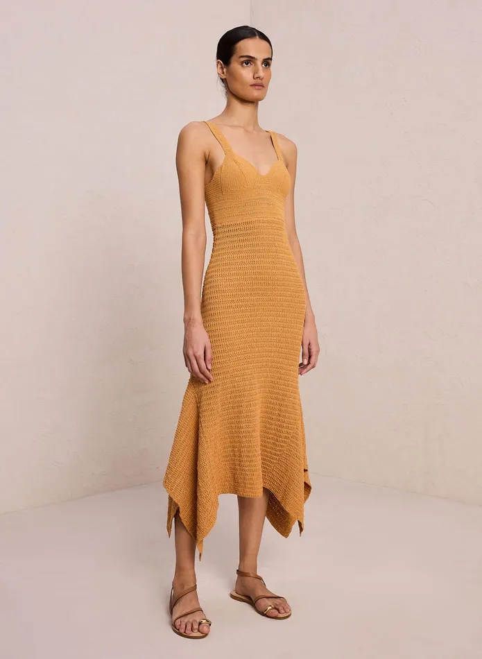 ALC Knitwear Emeline Crotchet Midi Dress Bosc 8211 Women