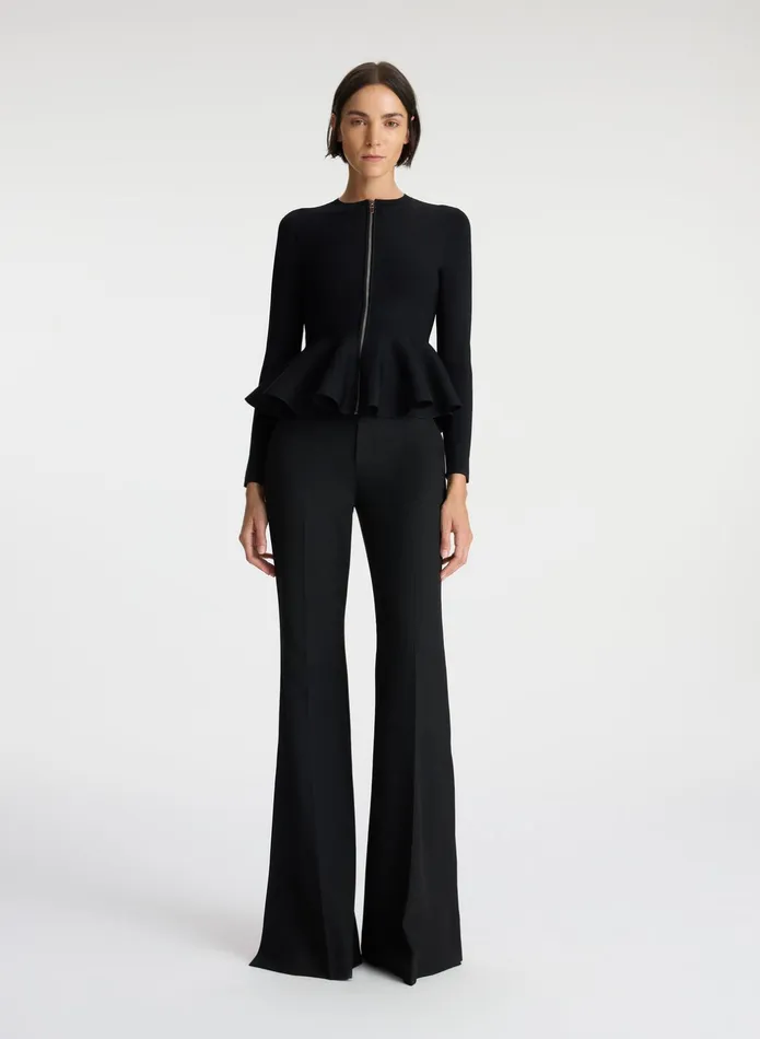 ALC Knitwear Nicola Peplum Knit Cardigan Black 8211 Women