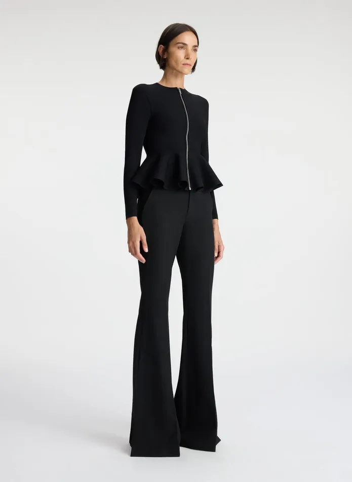 ALC Knitwear Nicola Peplum Knit Cardigan Black 8211 Women