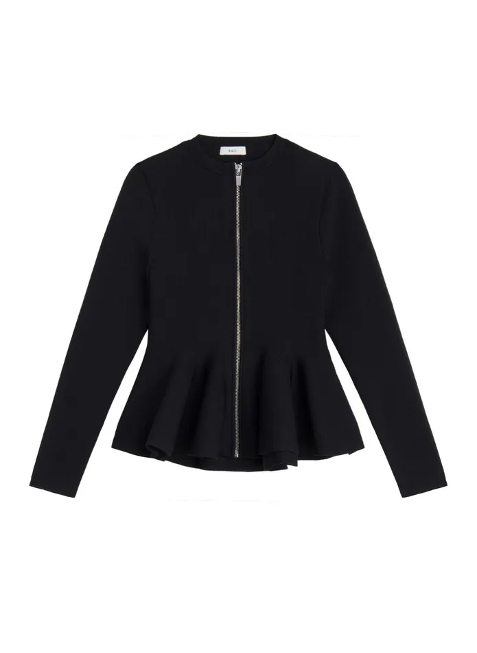 ALC Knitwear Nicola Peplum Knit Cardigan Black 8211 Women