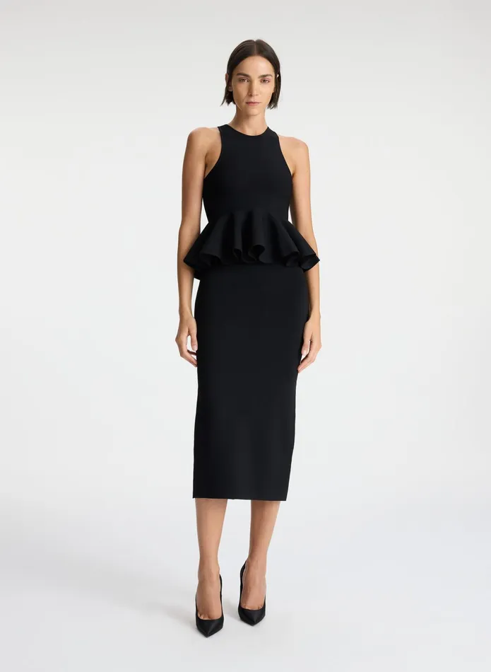 ALC Knitwear Talia Peplum Knit Top Black 8211 Women