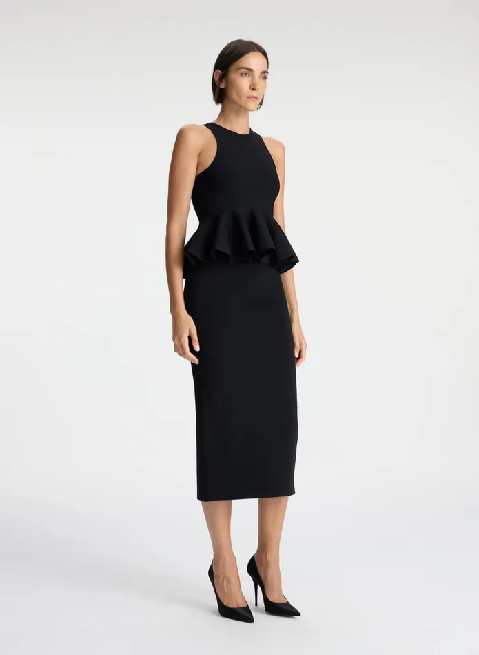 ALC Knitwear Talia Peplum Knit Top Black 8211 Women