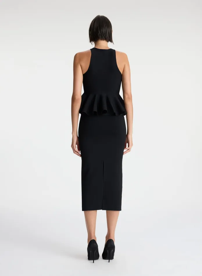 ALC Knitwear Talia Peplum Knit Top Black 8211 Women