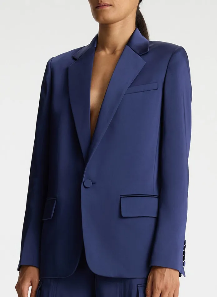 ALC Sets Axel Satin Jacket Evening Blue 8211 Women