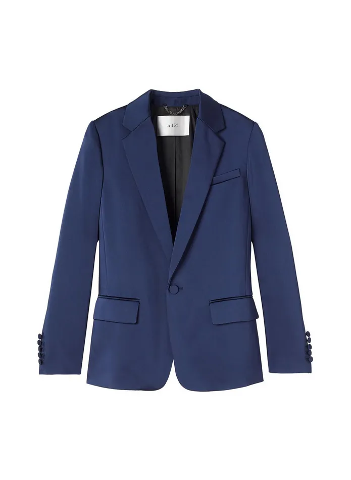 ALC Sets Axel Satin Jacket Evening Blue 8211 Women