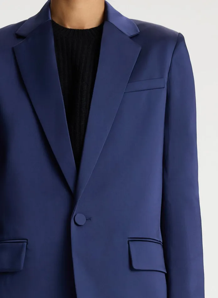 ALC Sets Axel Satin Jacket Evening Blue 8211 Women