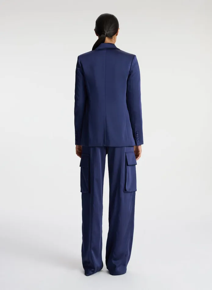 ALC Sets Axel Satin Jacket Evening Blue 8211 Women