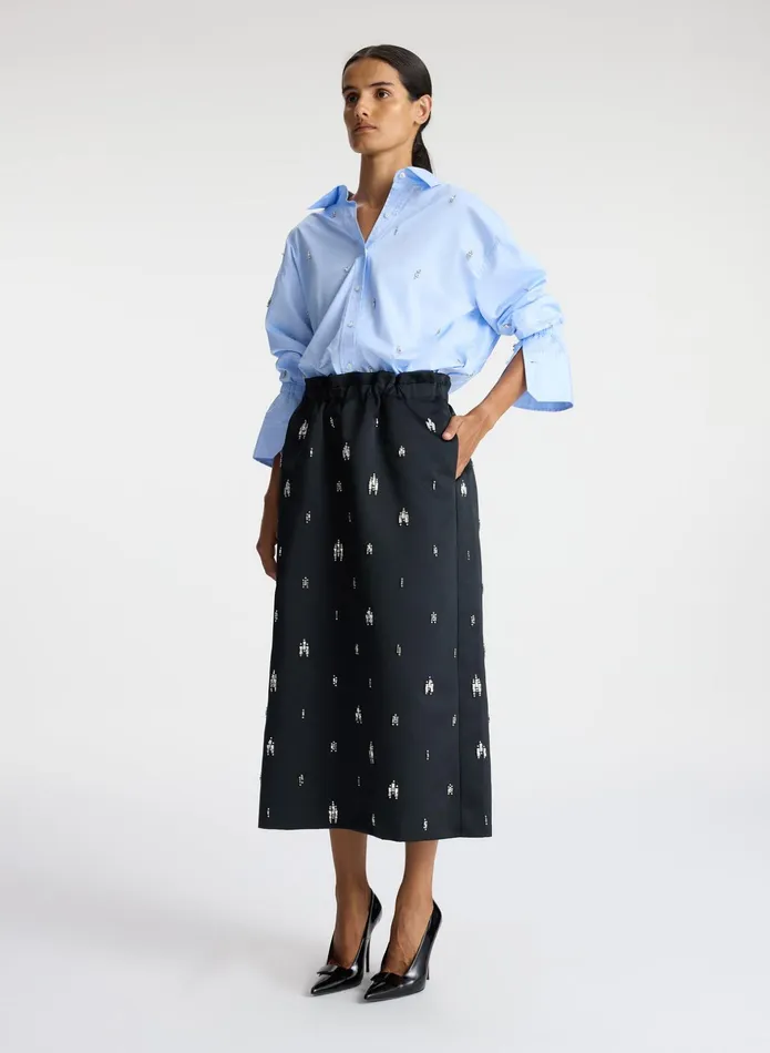 ALC Skirts Alexia Embellished Midi Skirt Black 8211 Women