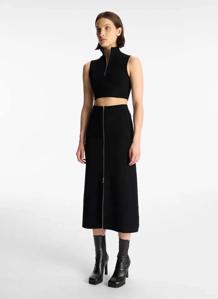 ALC Skirts Natalia Knit Midi Skirt Black 8211 Women