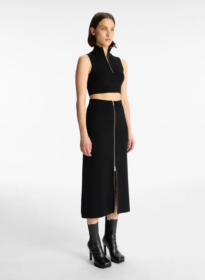 ALC Skirts Natalia Knit Midi Skirt Black 8211 Women