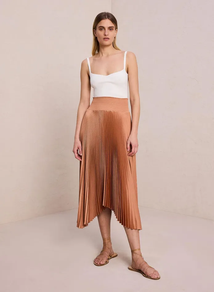 ALC Skirts Sonali Satin Pleated Skirt Torta 8211 Women
