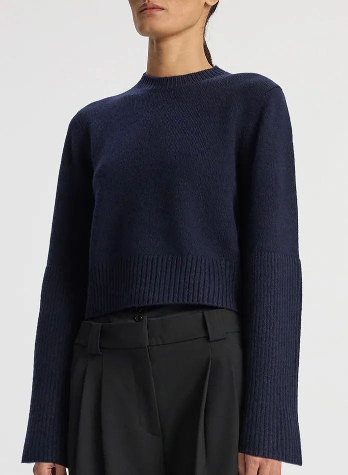 ALC Sweaters Clover Wool Sweater Navy 8211 Women