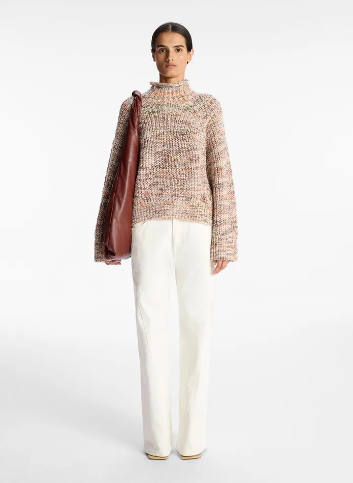 ALC Sweaters Liv Marled Wool Sweater Sirocco Rose Marl 8211 Women