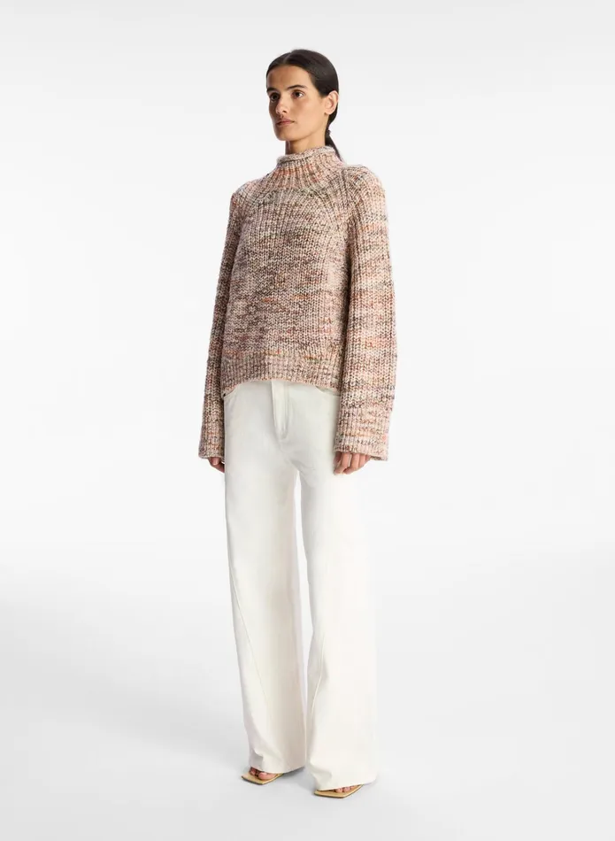 ALC Sweaters Liv Marled Wool Sweater Sirocco Rose Marl 8211 Women