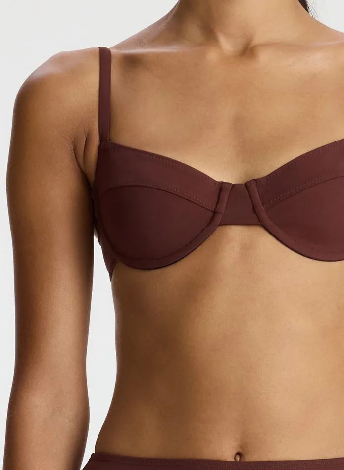 ALC Swim Dylan Bikini Top Carob 8211 Women