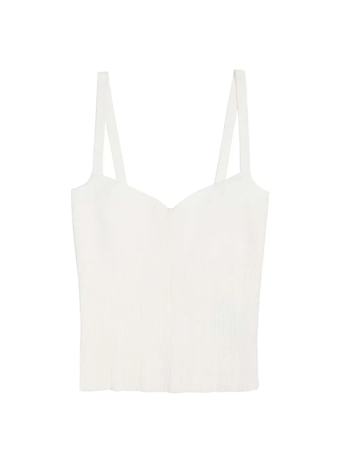 ALC Tees and Tanks Milo Rib Knit Top Off White 8211 Women