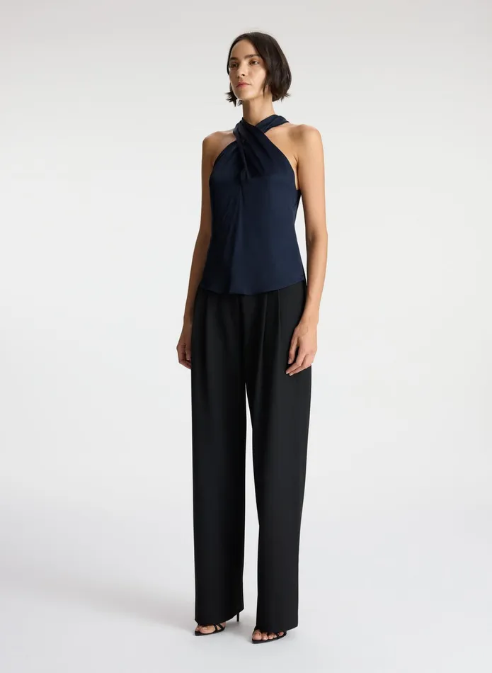 ALC Tees and Tanks Miranda Satin Top Dark Sapphire 8211 Women