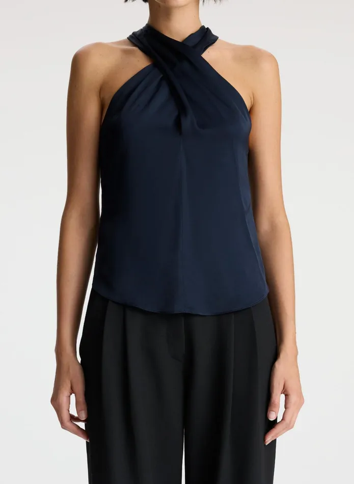 ALC Tees and Tanks Miranda Satin Top Dark Sapphire 8211 Women
