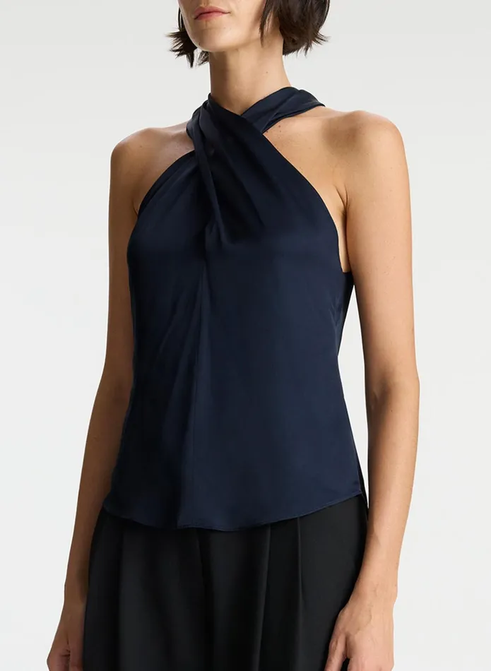 ALC Tees and Tanks Miranda Satin Top Dark Sapphire 8211 Women
