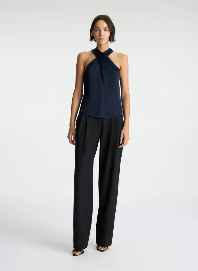ALC Tees and Tanks Miranda Satin Top Dark Sapphire 8211 Women